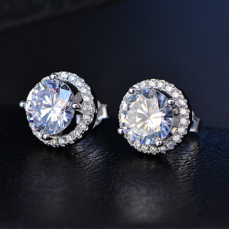 Marie Platinum Style Stud Earrings - Jera Paris Jewelry
