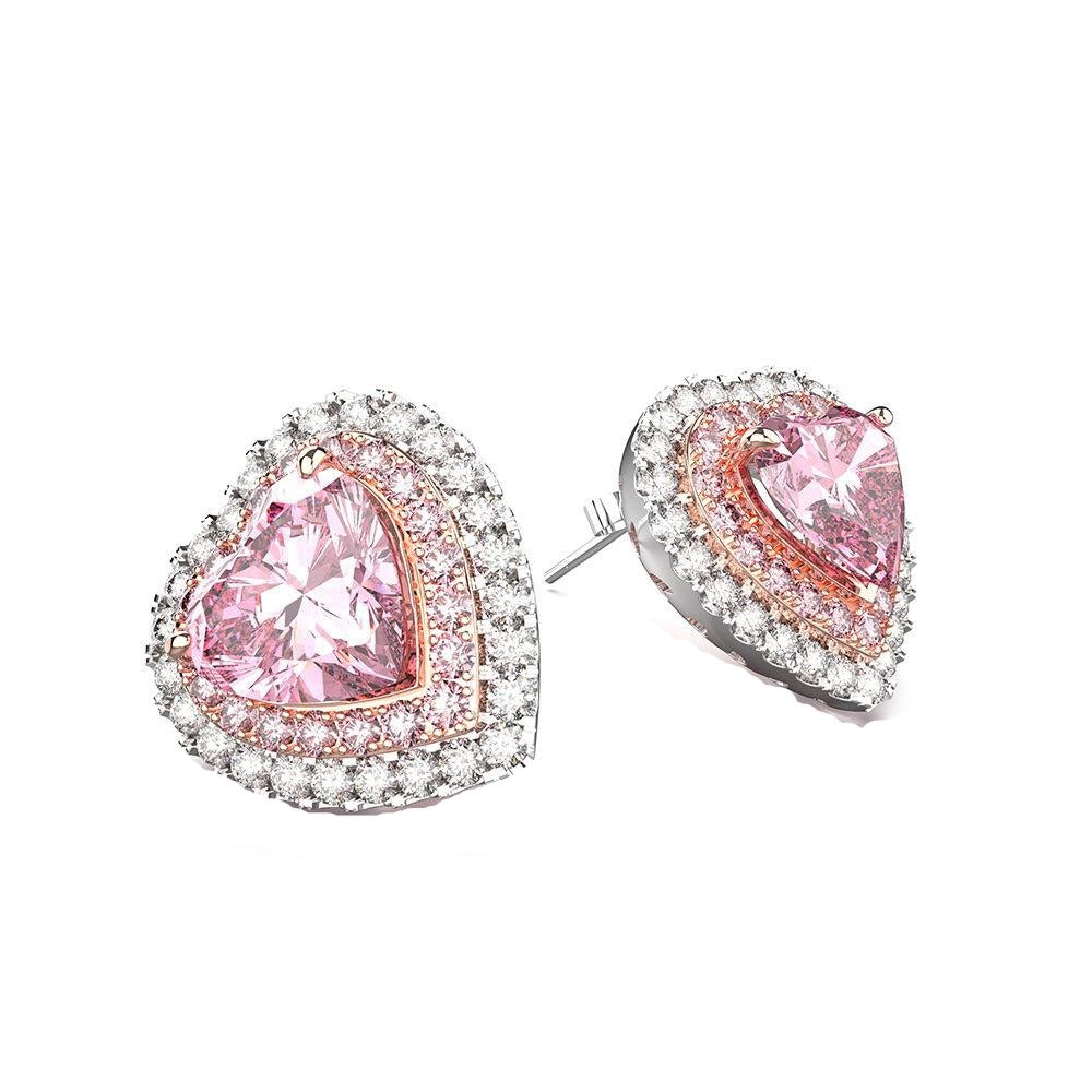Pink Diamond Style Stud Earrings - Jera Paris Jewelry